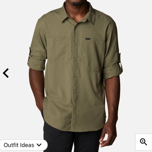 Columbia PFG Silver Ridge Utility Lite Long Sleeve Shirt in Stone Green- NWT - Picture 6 of 6